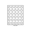 Münzboxen mit runden Einteilungen (grau)