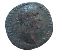Ler contributo inteiro: Colección de monedas romanas - Sestercio de Antonino Pio (RIC III 891) Siglo II d.C