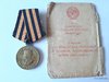 Victory over Germany medal, with award document