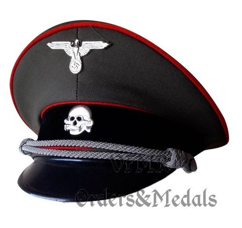 Waffen SS officer visor cap, artillery
