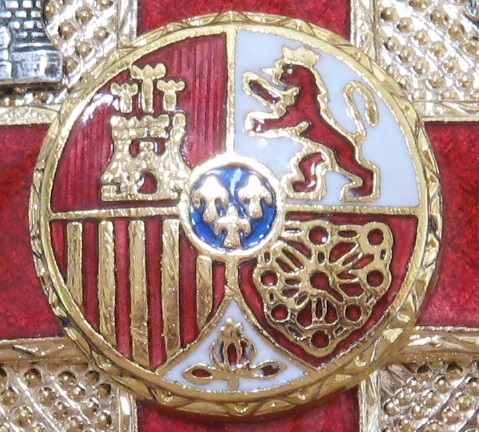 second era of king Juan Carlos I front center of spanish order of military merit