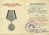 Documento de concesión de la medalla del 20 aniversario de la Victoria en la Gran Guerra Patriótica