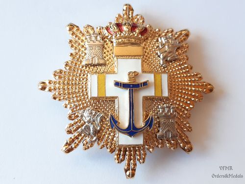 Gran Cruz Merito Naval distintivo amarillo