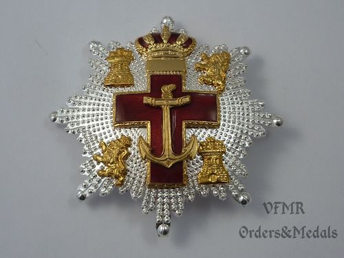 Крест 1-го класса за Морские заслуги, красный
