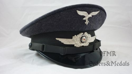 Luftwaffe NCO's visor cap, medical, repro