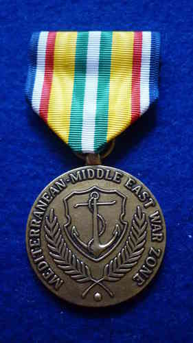Medalla zona de guerra del Mediterraneo y Oriente Medio II Guerra Mundial (Marina Mercante)