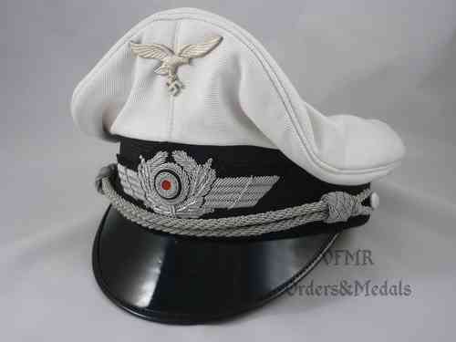 Luftwaffe officer visor cap, summer cap, repro