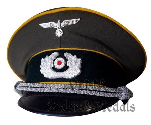 Wehrmacht Schirmmütze für Offiziere der Kavallerie