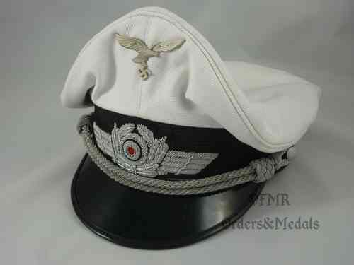Luftwaffe officer visor cap, summer cap, repro