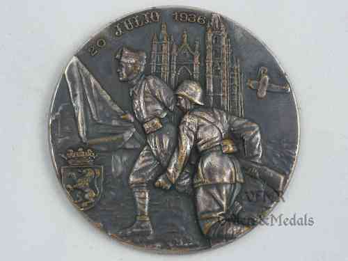 City of Leon volunteers in Spanish Civil War medal