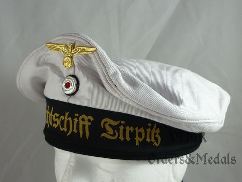 Kriegsmarine Tellermütze für Mannschaften (Schlachtschiff Tirpitz)