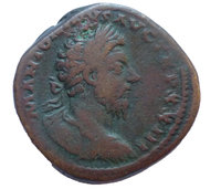 Leer mensaje completo: Colección de monedas romanas - Sestercio de Marco Aurelio (RIC III 964A) Siglo II d.C