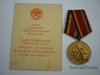 Medalla del 30 aniversario de la Victoria en la Gran Guerra Patriótica con documento de concesión