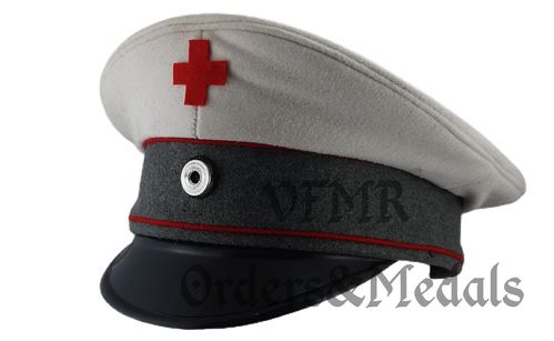 German Imperial Army Volunteer Medical Orderly visor cap, repro