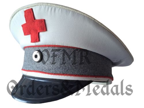 Gorra de oficial médico voluntario del Ejército Imperial Alemán
