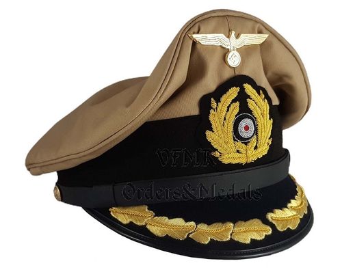 Kriegsmarine Schirmmütze für Offiziere (tropische Uniform)