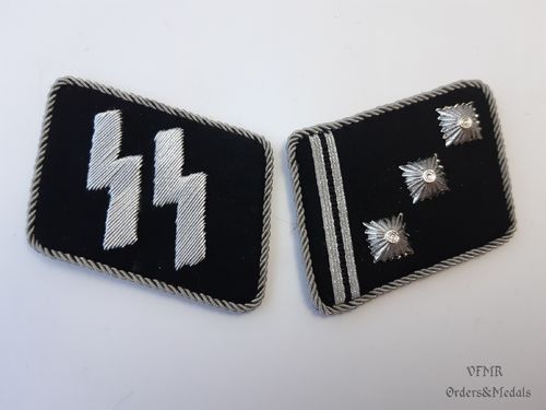 Waffen SS Paar Kragenspiegel für SS-Obersturmführer