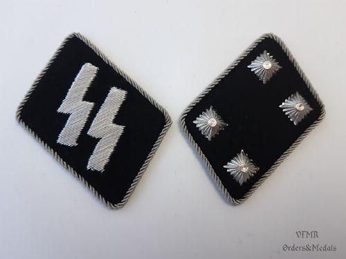 Waffen SS Paar Kragenspiegel für SS-Sturmbannführer
