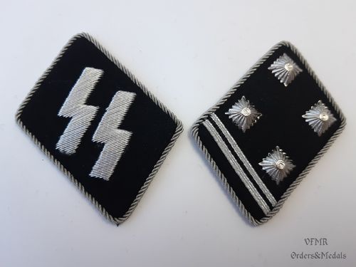 Waffen SS Paar Kragenspiegel für SS-Obersturmbannführer