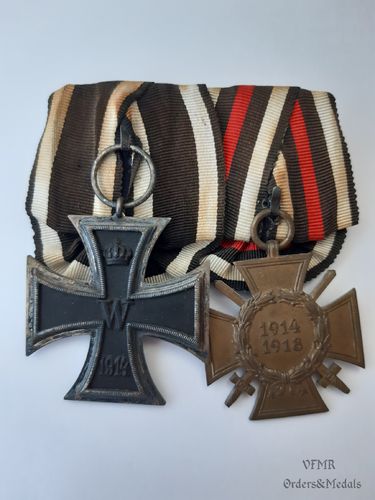 Орденская колодка из 2 медалей, 1-я мировая война