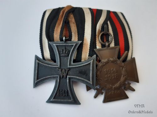 Орденская колодка из 2 медалей, 1-я мировая война