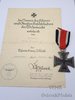 Iron Cross 2nd class with award document