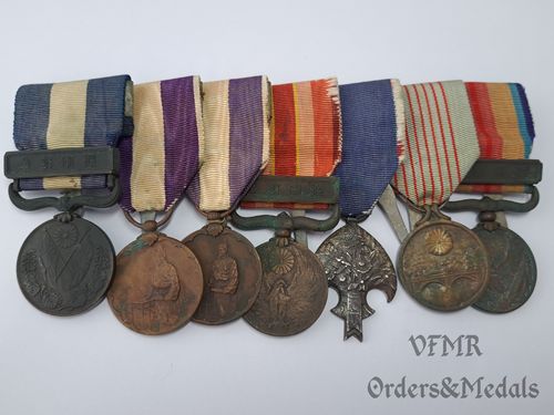 Орденская колодка из 7 медалей