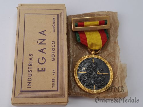 Medalha da campanha da Guerra Civil Espanhola, não combatentes, com caixa
