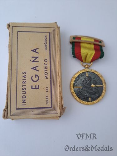 Medalla de la campaña Guerra Civil, retaguardia, con caja
