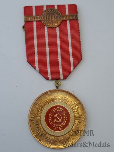 Roménia - Medalha do 50º aniversário do Partido Comunista Romeno