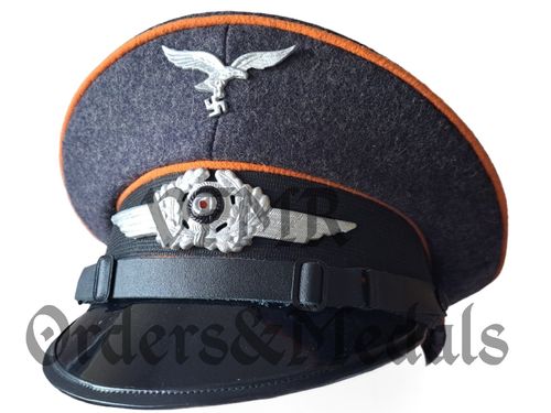 Luftwaffe NCO's visor cap, fieldgendarmerie, repro